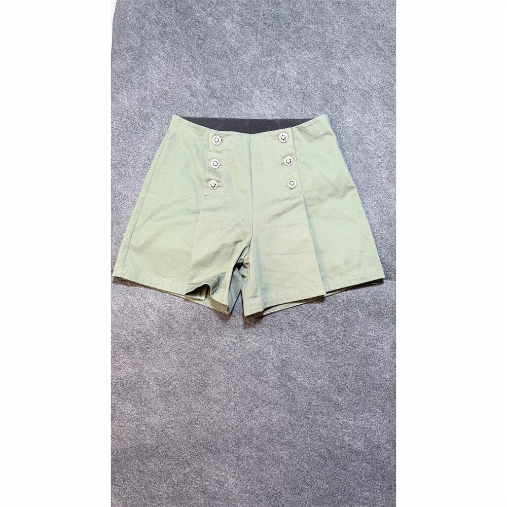 Cartolina Cartolina Shorts Womens Size S Sage Green High-Waist Tailored